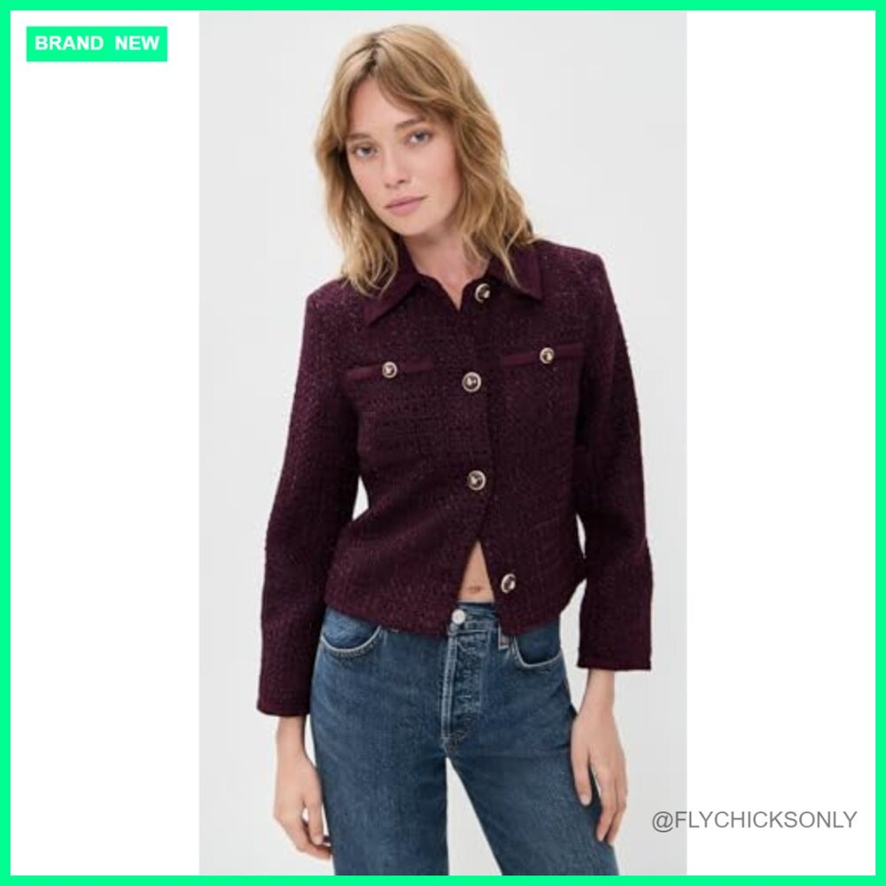 Polyester Wool Blend Casual Jacket with Faux Sued… - image 2